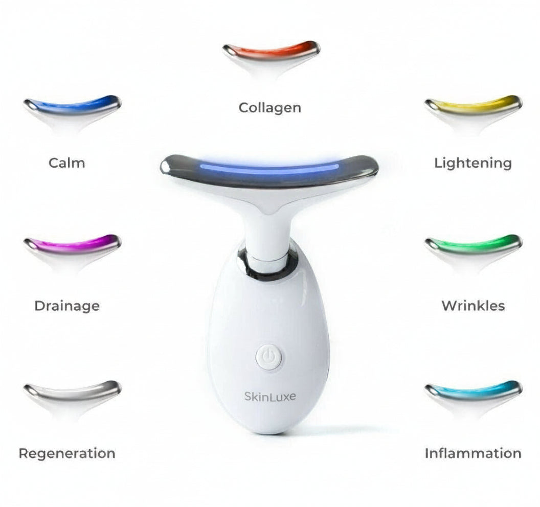 Masajeador facial LED 7 en 1 - Reafirma y Moldea el Rostro