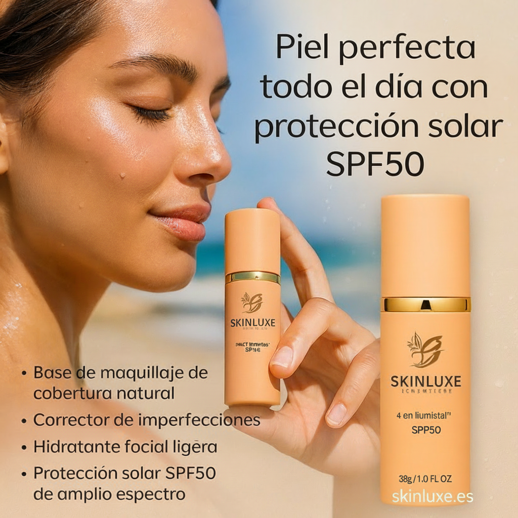 Base de Maquillaje 4 en 1 SPF50+ - ¡Cobertura Perfecta Todo el Día!