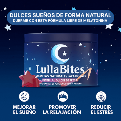 LullaBites Gominolas de Sueño Profundo – Estrellas de Fresa