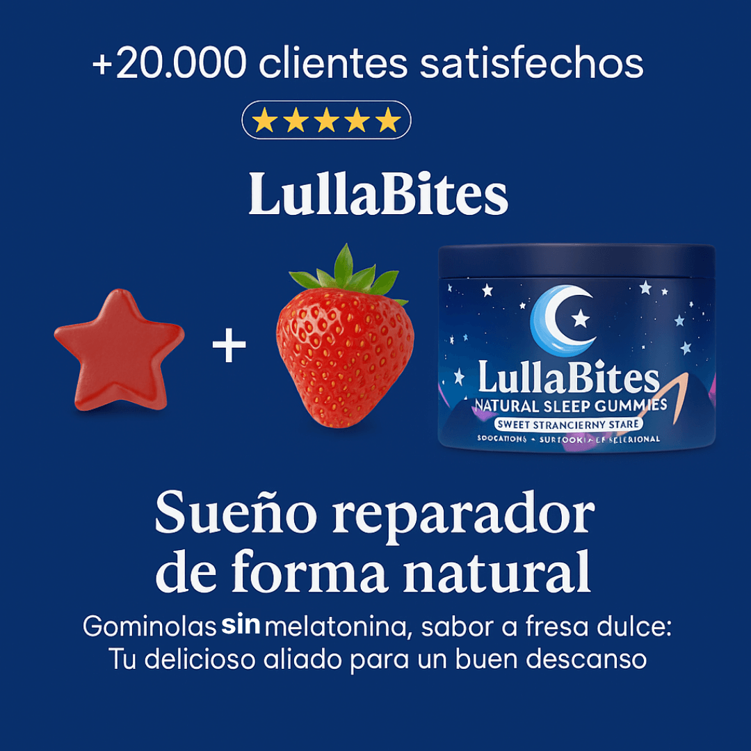 LullaBites Gominolas de Sueño Profundo – Estrellas de Fresa