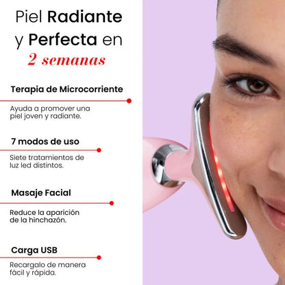 Masajeador facial LED 7 en 1 - Reafirma y Moldea el Rostro